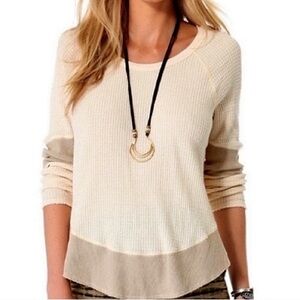 We The Free Diamond Dozen Waffle Knit Top